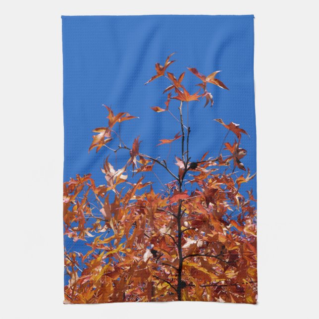 Maple Leaves Tea Towel (Vertical)