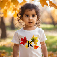 maple leaves with your bold letter