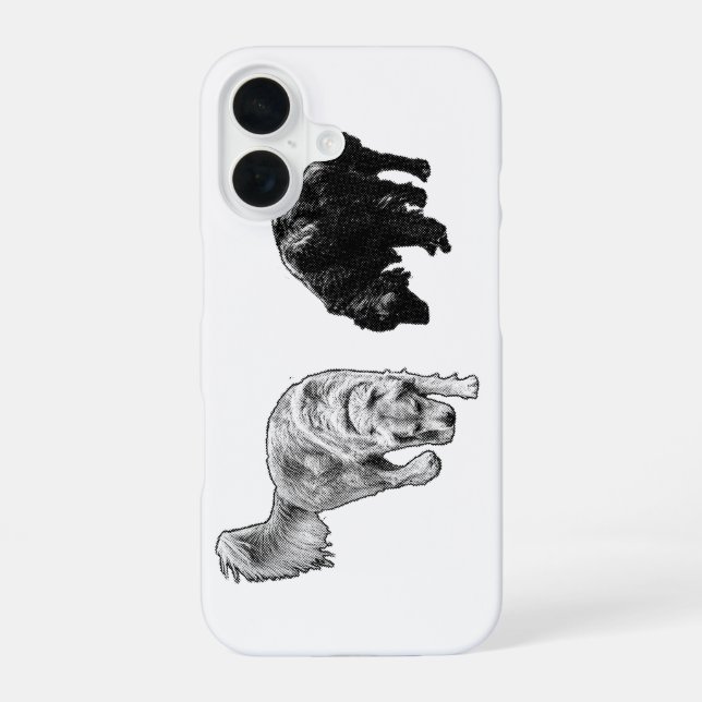 Maple-Light Dot Lookout — Retriever Duo iPhone 16 Case (Back)