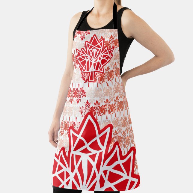 MAPLE MADE WITH TRIANGLES CANADA FLAG BY MASANSER APRON (Insitu)