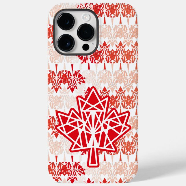 MAPLE MADE WITH TRIANGLES CANADA FLAG BY MASANSER Case-Mate iPhone CASE (Back)