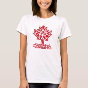 MAPLE MADE WITH TRIANGLES CANADA FLAG BY MASANSER T-Shirt
