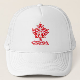 MAPLE MADE WITH TRIANGLES CANADA FLAG BY MASANSER TRUCKER HAT