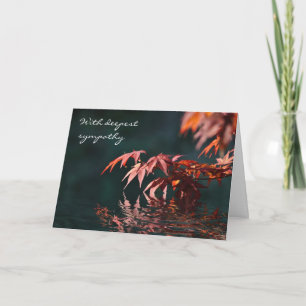Maple reflections sympathy card