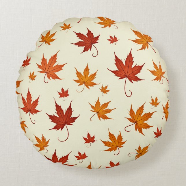 Maple Round Cushion Pillow (Front)