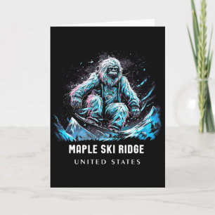 Maple Ski Ridge United States Ski Skiing Skier Card