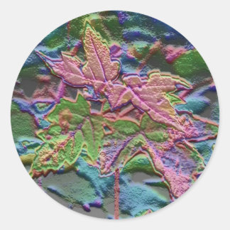 maple sprout classic round sticker