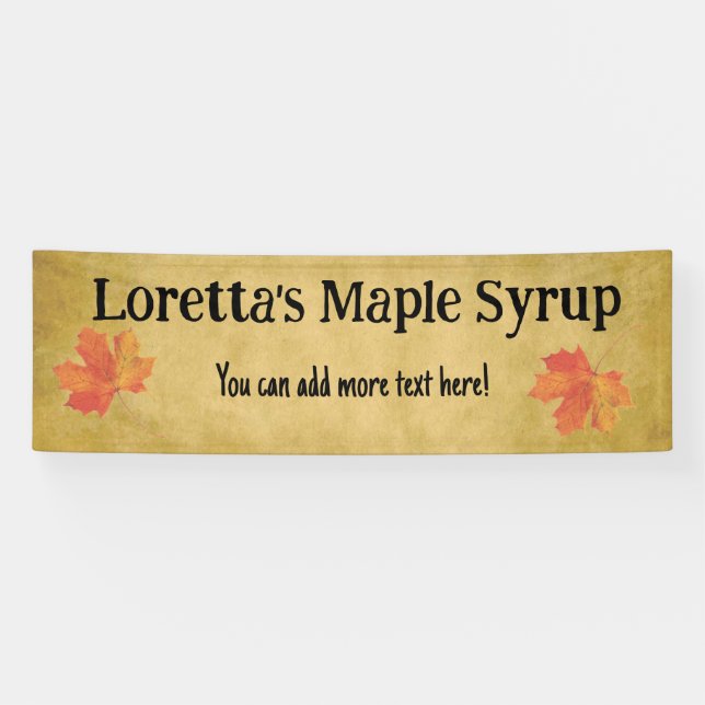 Maple Syrup Business 2.5' x 8' Custom Banner (Horizontal)