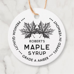 Maple syrup canning label