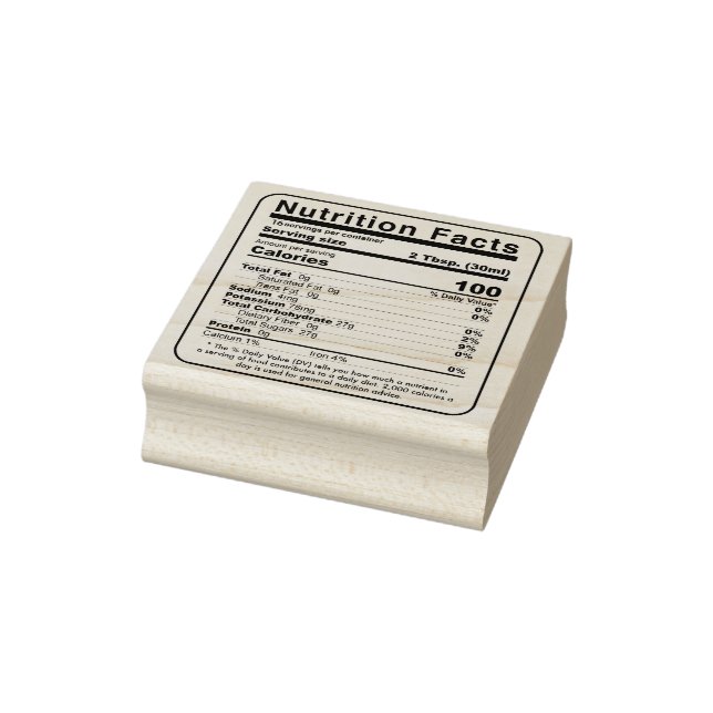 Maple Syrup Editable Nutrition Facts Stamp (Stamp)