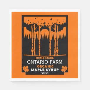 Maple Syrup Farmers Market Napkin