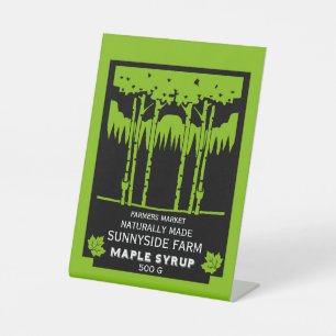 Maple Syrup Farmers Market Pedestal Sign
