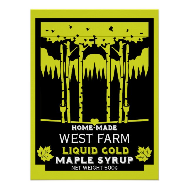 Maple Syrup Farmers Market Poster (Front)