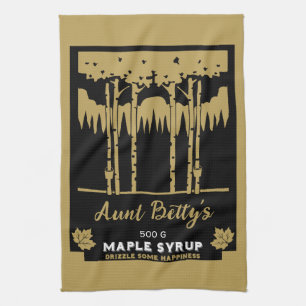 Maple Syrup Farmers Market Tea Towel