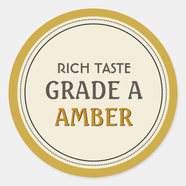 Maple Syrup Grade A Amber Label (Front)