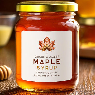 Maple syrup homemade recipe square sticker