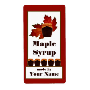 Maple Syrup Jar Label