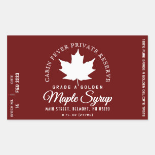 Maple Syrup Label Circular Logo (Batch and Date)
