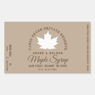 Maple Syrup Label Circular Logo (Batch and Date)
