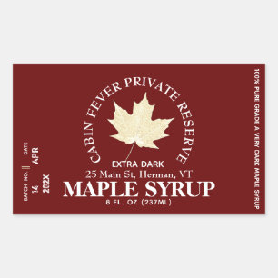 Maple Syrup Label Circular Logo (Batch and Date)