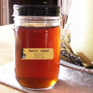 Maple Syrup Label Small Product Label Return Address Label