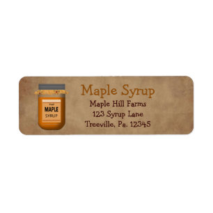 Maple Syrup Label Small Return Address Label