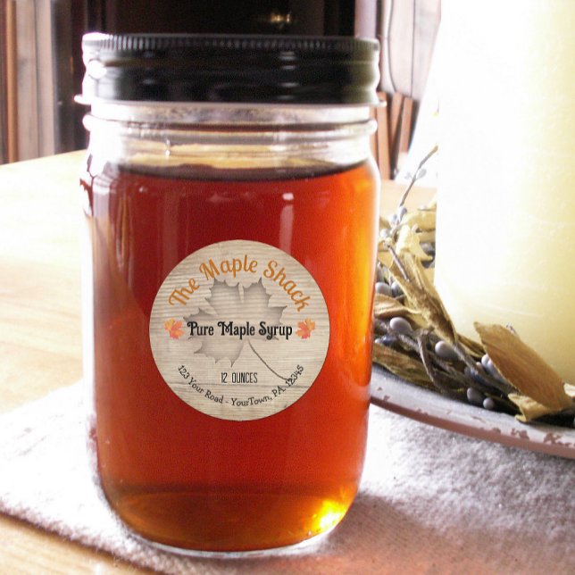 Maple Syrup Maple Leaf Product Business Sticker (Creator Uploaded)