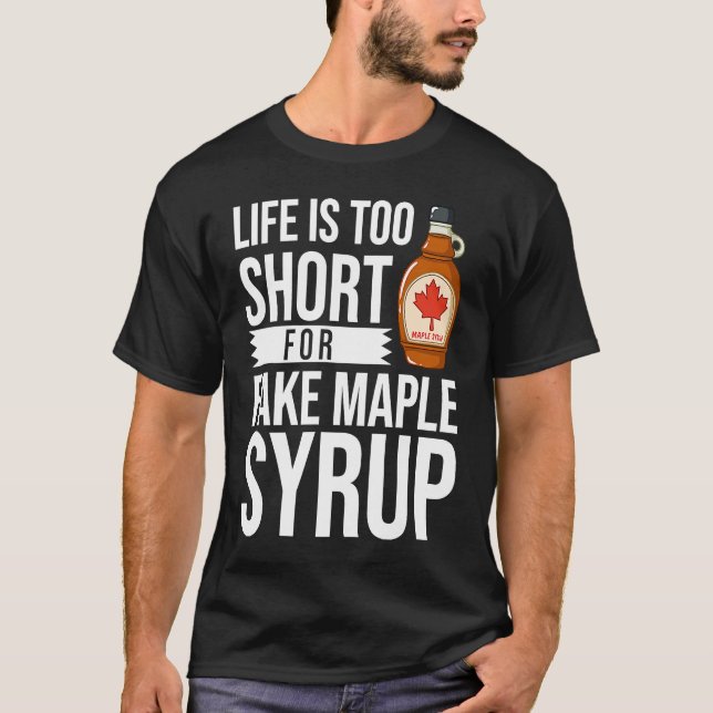 Maple Syrup  Maple Tree Tapping Canada T-Shirt (Front)