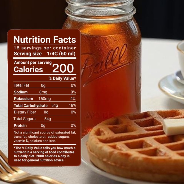 Maple Syrup Nutrition Facts Latest FDA Regulations (Creator Uploaded)