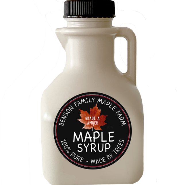 Maple Syrup Product Label 100% PURE -MADE BY TREES (Creator Uploaded)