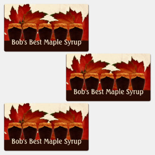 Maple Syrup Rectangle Food Label