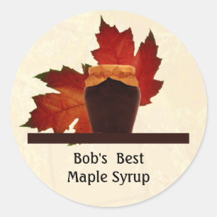 Maple Syrup Round 3" Sticker