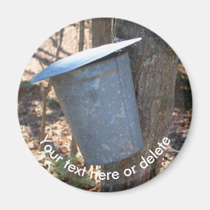 Maple Syrup Sap Bucket Nature Personalised Magnet
