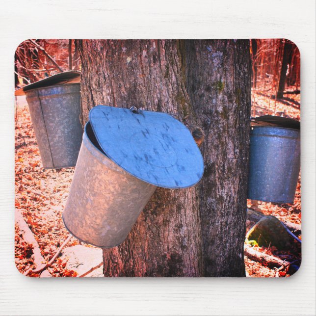 Maple Syrup Sap Buckets Nature  Mouse Pad (Front)