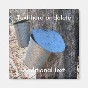 Maple Syrup Sap Buckets Nature Personalised Magnet