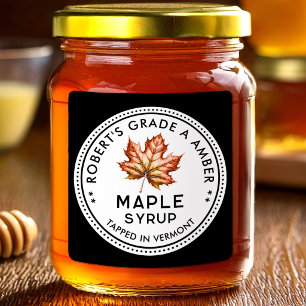 Maple syrup square sticker