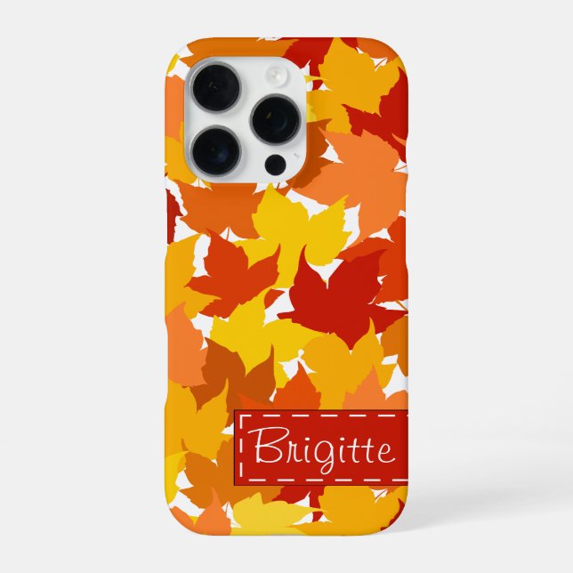 Maple tree autumn leaves iPhone case (Back)