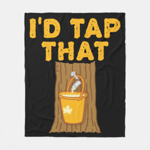 Maple Tree I'd Tap That Sugaring Sugar Fleece Blanket