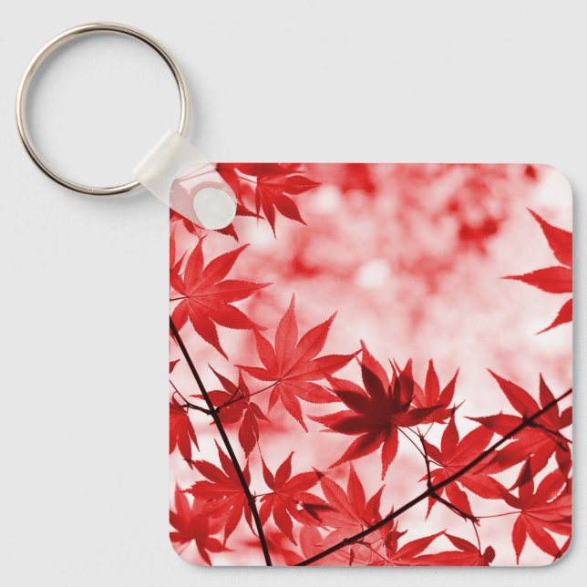 Maple Trees Leaves Design-29997 Key Ring (Front)