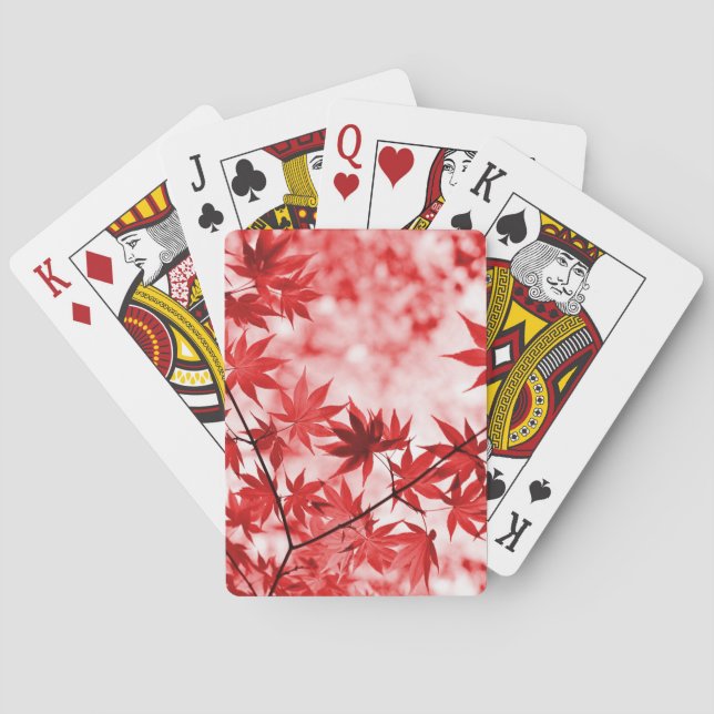 Maple Trees Leaves Design-29997 Playing Cards (Back)