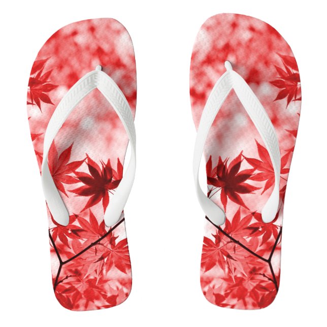 Maple Trees Leaves Design-29997 Thongs (Footbed)