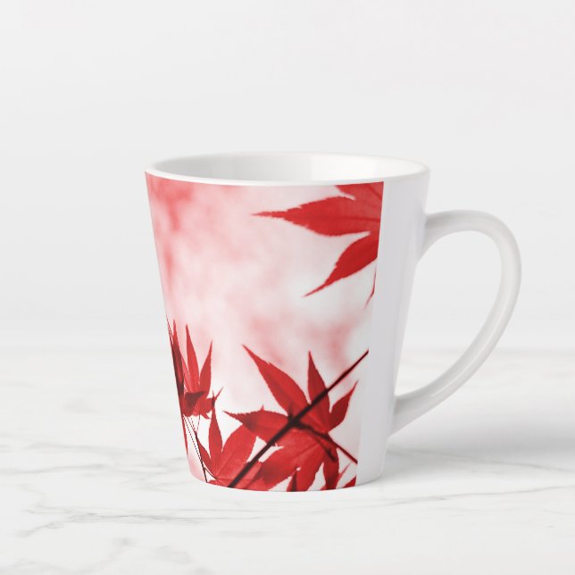Maple Trees Leaves Design  Latte Mug (Right)