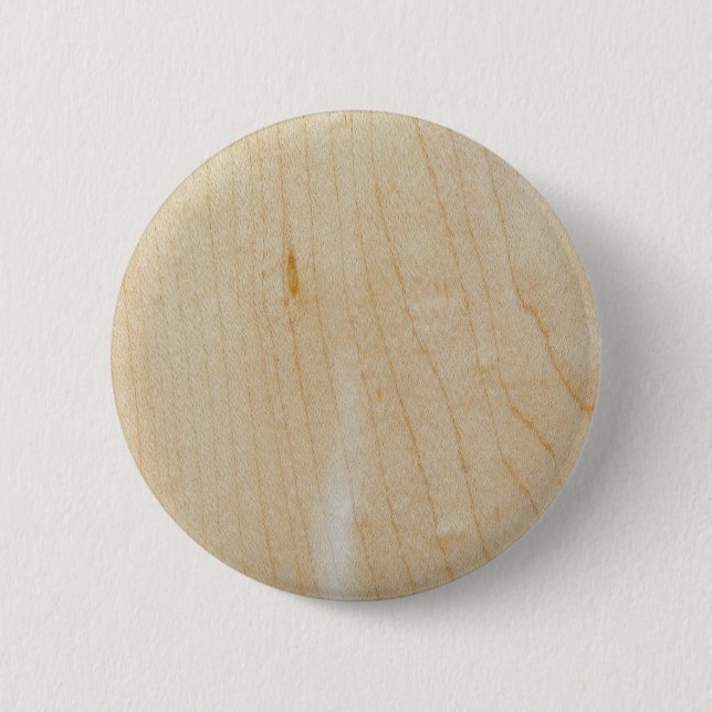 Maple wood 6 cm round badge (Front)