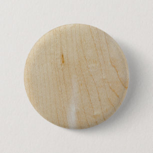 Maple wood 6 cm round badge