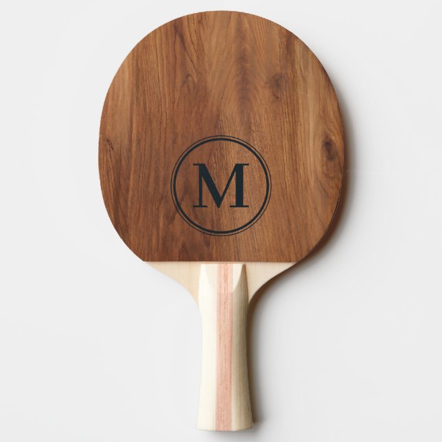 Maple Wood Monogram BK Ping Pong Paddle (Back)