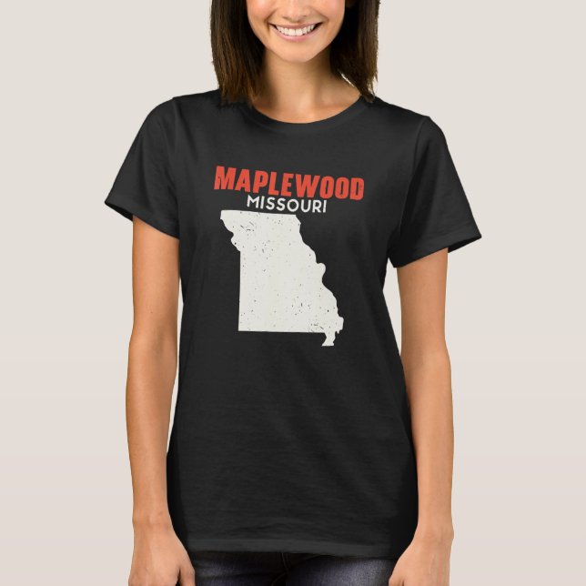 Maplewood Missouri USA State America Travel Missou T-Shirt (Front)