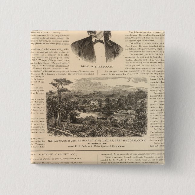 Maplewood Music Seminary for Ladies 15 Cm Square Badge (Front)