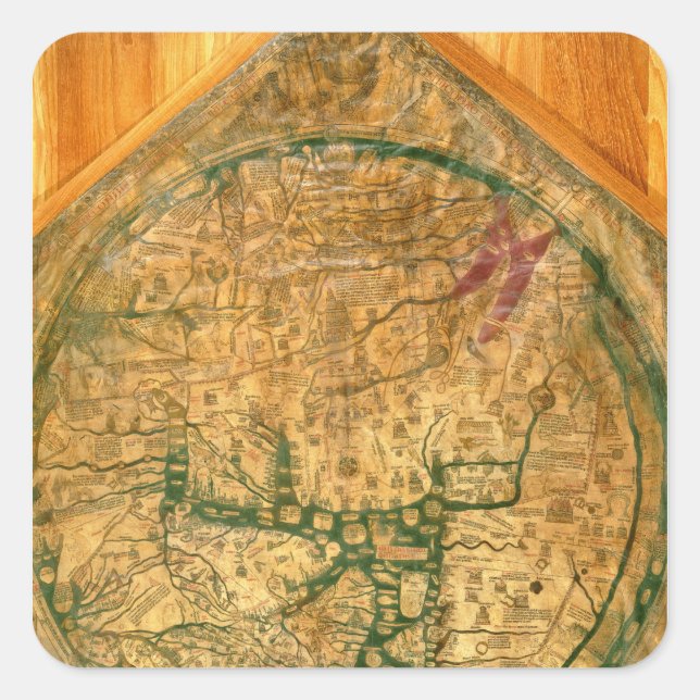Mappa Mundi, c.1290 Square Sticker (Front)