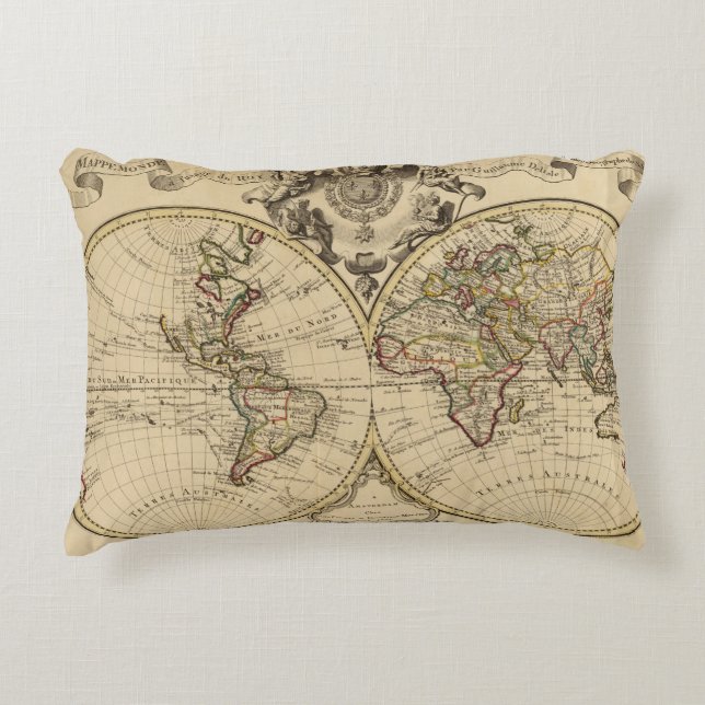 Mappemonde Decorative Cushion (Front)