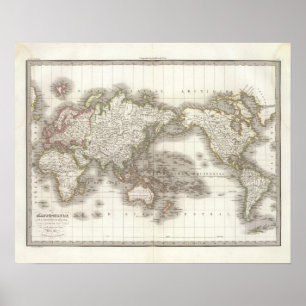 Mappemonde - Globe map Poster